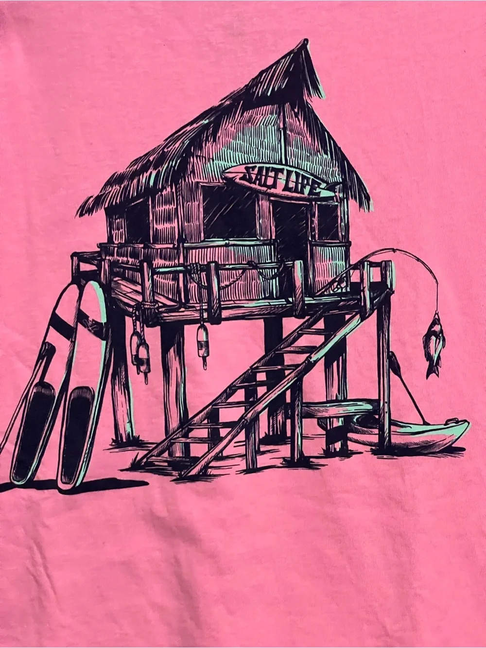 Salt Life Kids Pink Short Sleeve Crewneck Tee